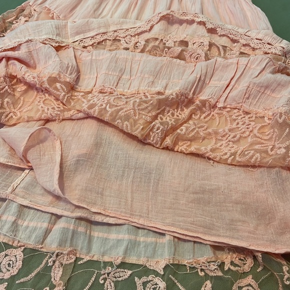 ROYAL MODA. Peach 🍑 color Embroidered, lace, buttons, Womens DRESS  size XL - Picture 12 of 16